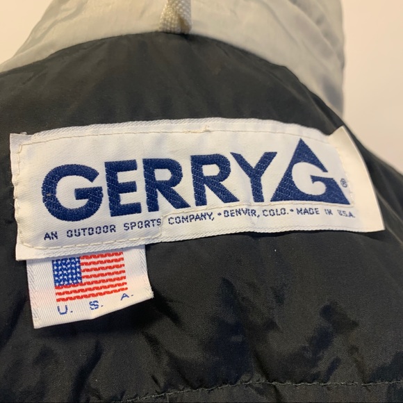 Gerry 80s Vintage Silver Gray Cropped Down Puffer Ski Jacket Coat Mens Size M - Picture 7 of 8